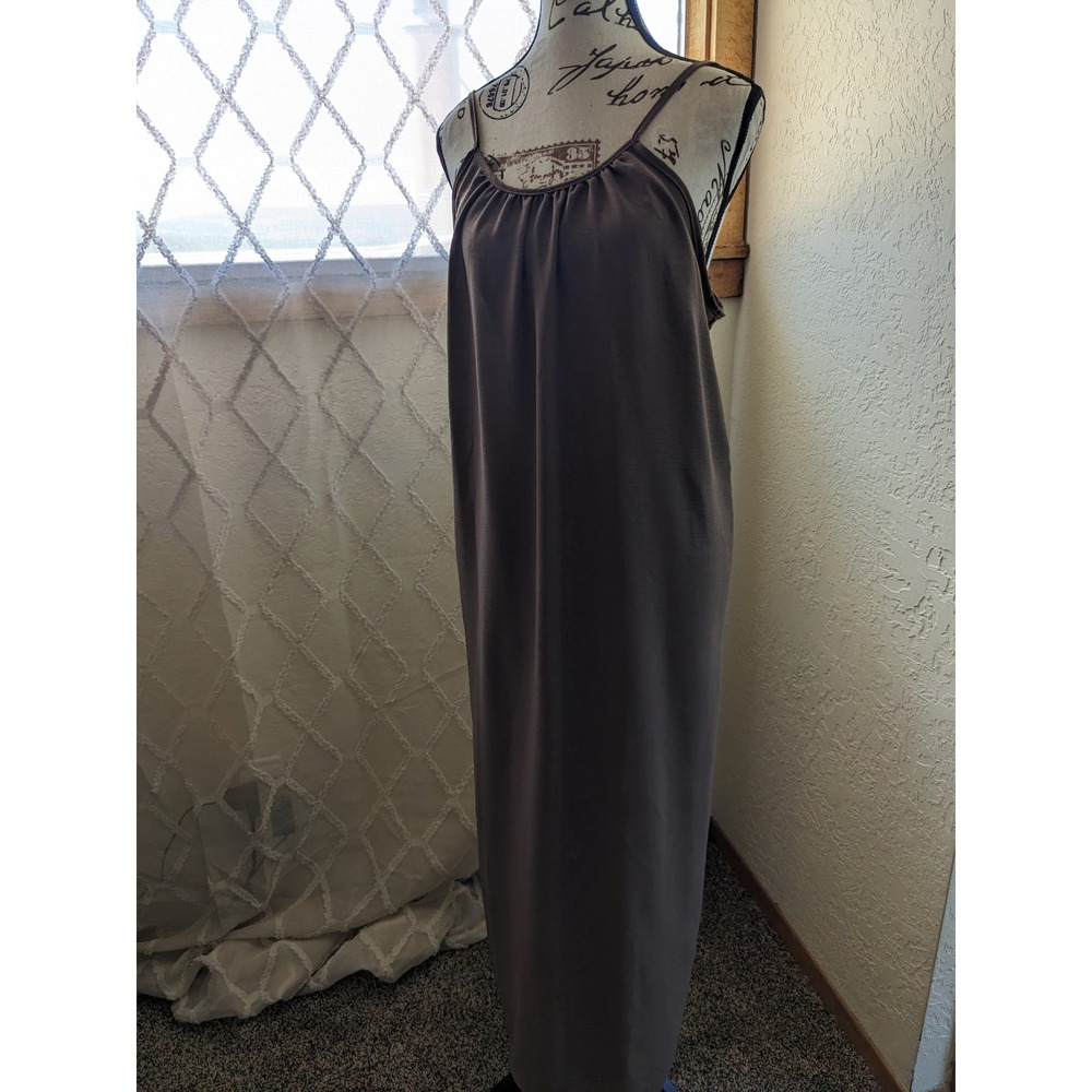 TikTok Viral Mumu Dress Brown Textured Low Back Maxi XL